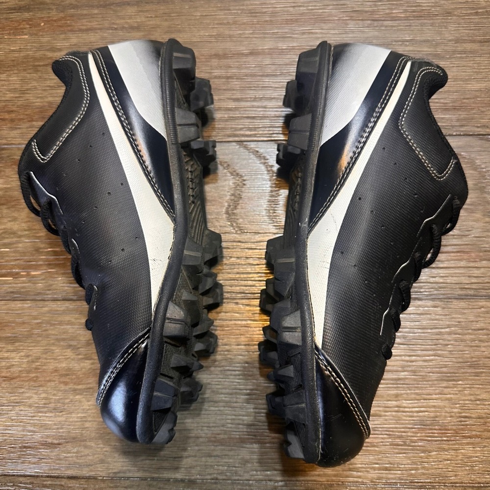Adidas Baseball Cleats Molded Black White Boys Shoes Size 2.5‎ - Picture 5 of 9